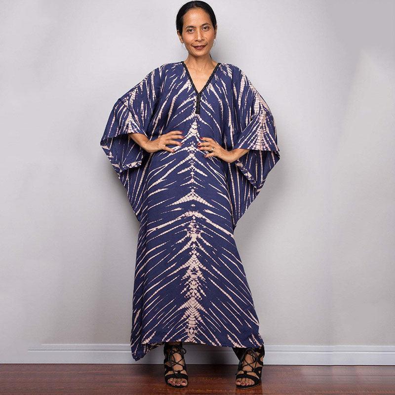 Polyester National Wind Positioning Printed Beach Smock Robe Type Sunscreen Shirt Holiday Dress - Elite Essence Store