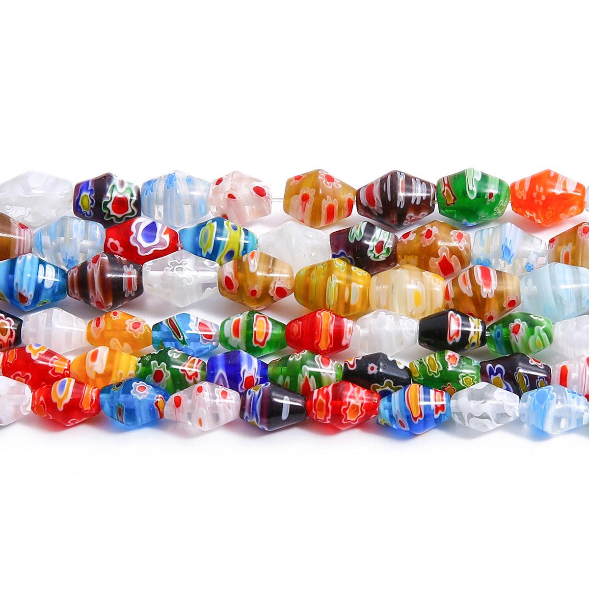 Colored Flower Colored Glaze Scattered Beads - Elite Essence Store