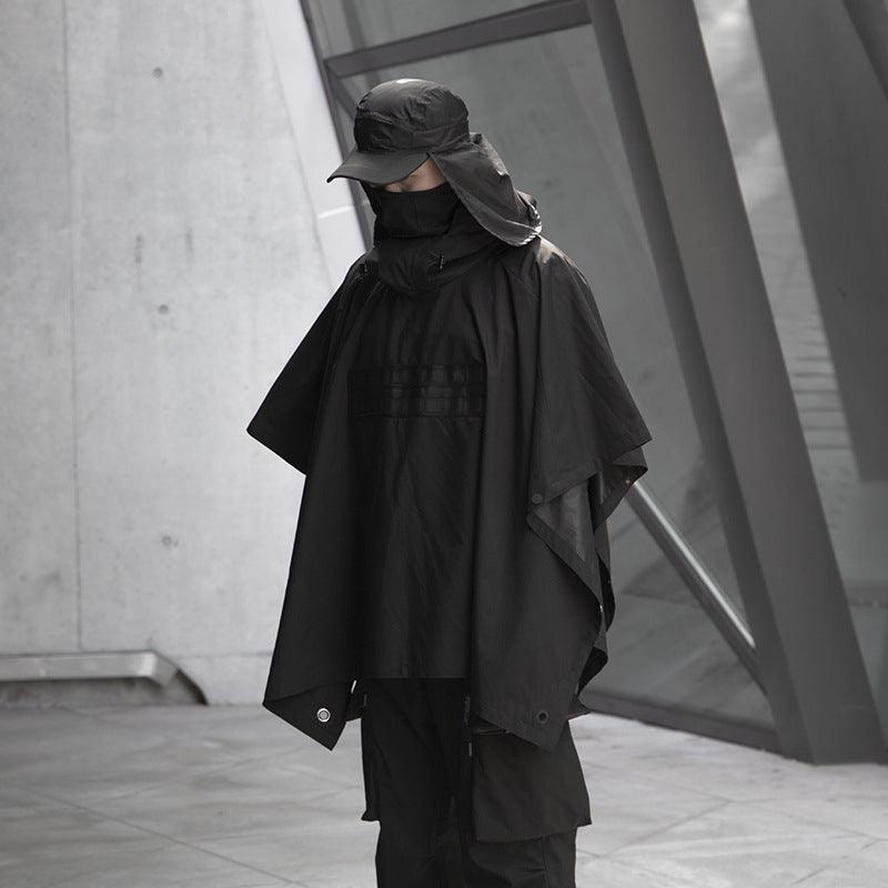 Cyberpunk Functional Cloak Dark Ninja Shawl Outdoor Rain And Snow Trench Coat - Elite Essence Store