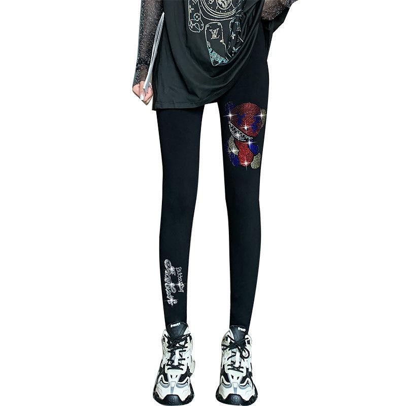 Shiny Rhinestone Leggings For Women - Elite Essence Store