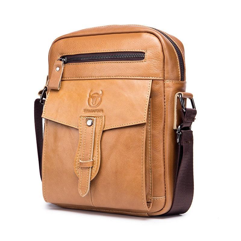 Men's First Layer Cowhide Large Capacity Shoulder Messenger Bag - Elite Essence Store