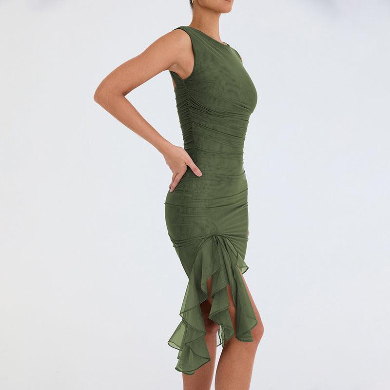 Summer Slim Skinny Sleeveless Dress For Women Fashion Party Club Dresses - Elite Essence Store