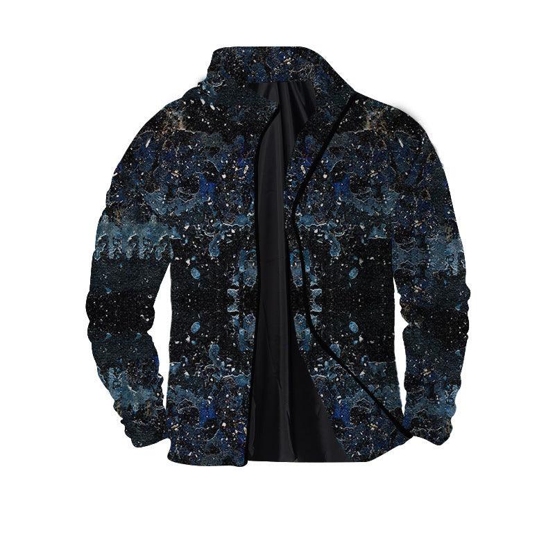 Men's Twill Digital Printing 3D Zipper Jacket - Elite Essence Store