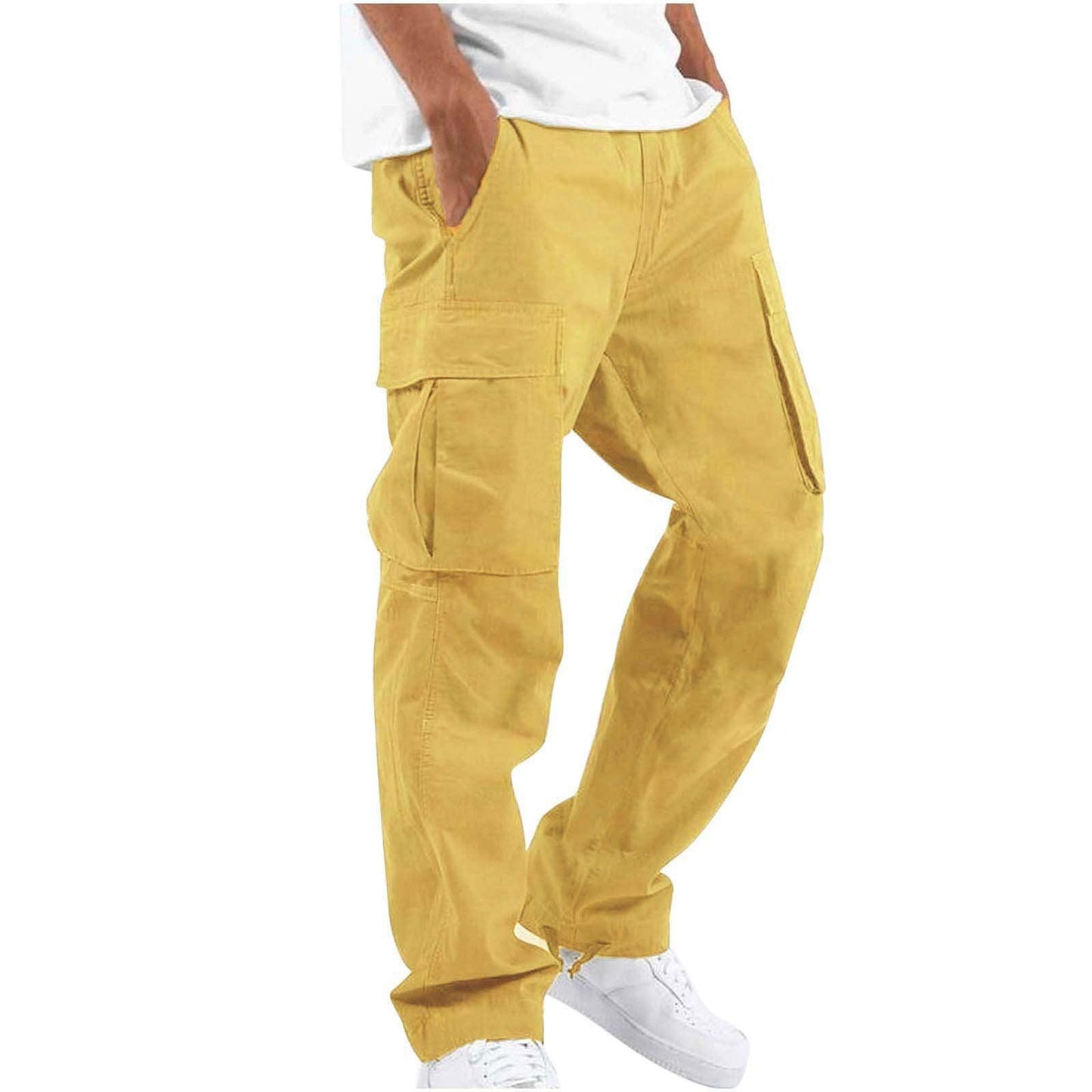 Men's Workwear Drawstring Multi-pocket Casual Pants - Elite Essence Store