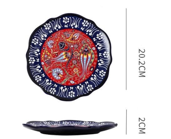 Underglaze Ceramic Tableware Bohemian Household Dishes - Elite Essence Store