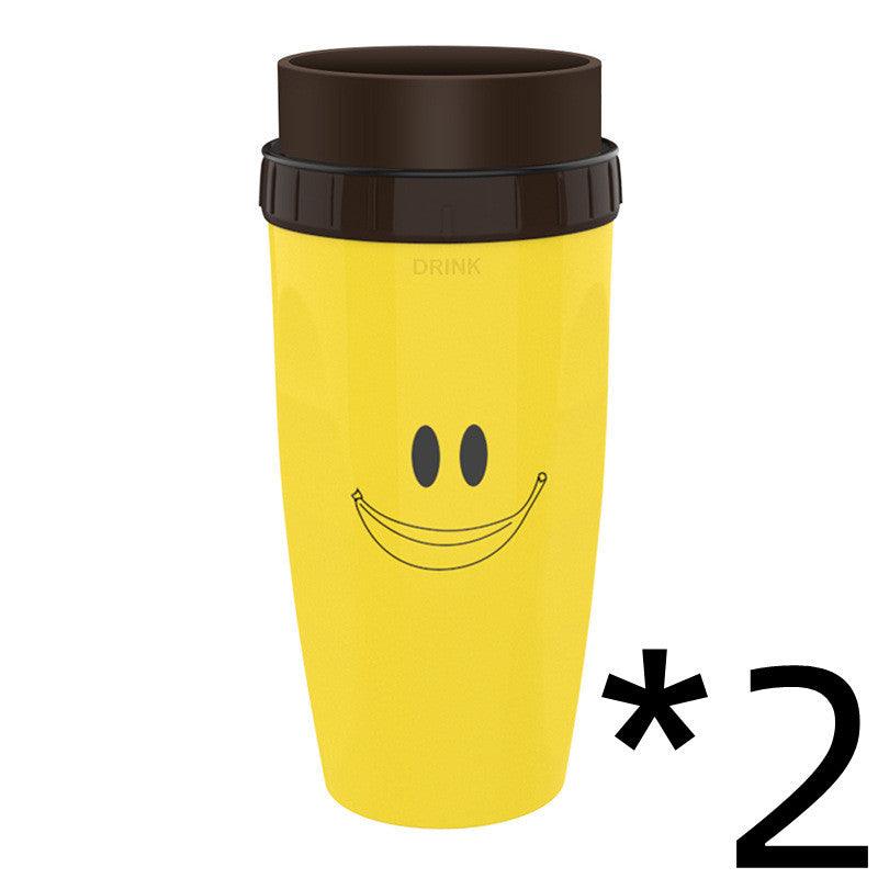 No Cover Twist Cup Travel Portable Cup Double Insulation Tumbler Straw Sippy Water Bottles Portable For Children Adults - Elite Essence Store