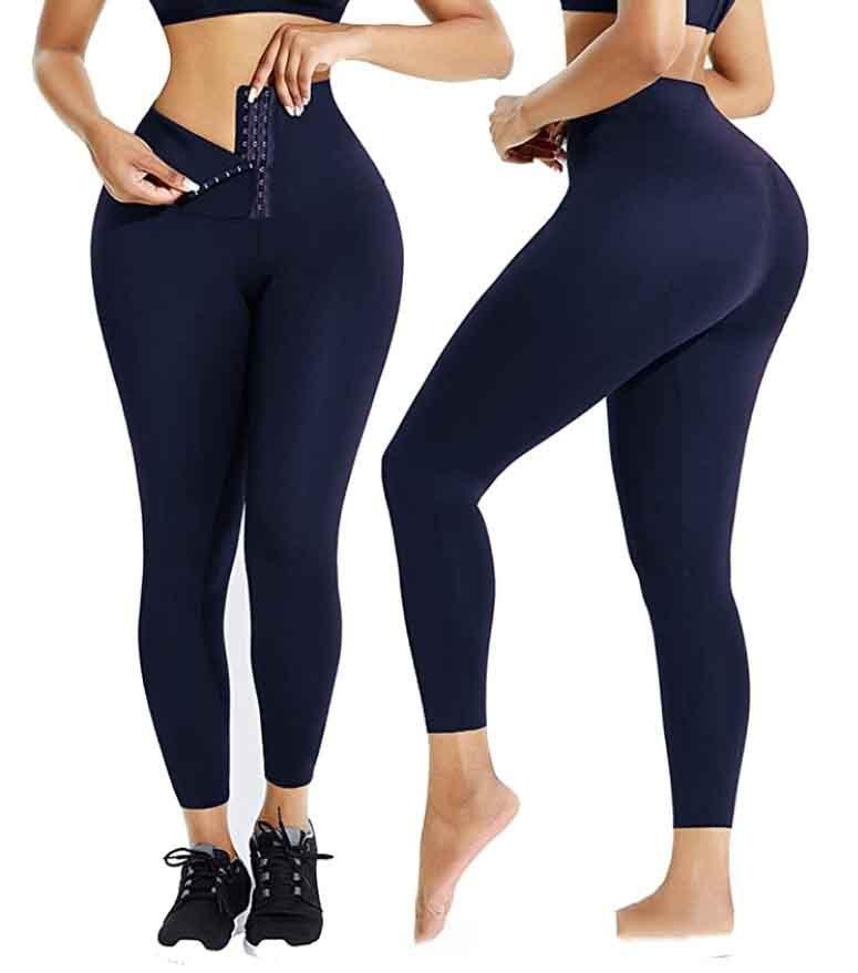 Fashion Ladies Simple Double Breasted Yoga Tights - Elite Essence Store