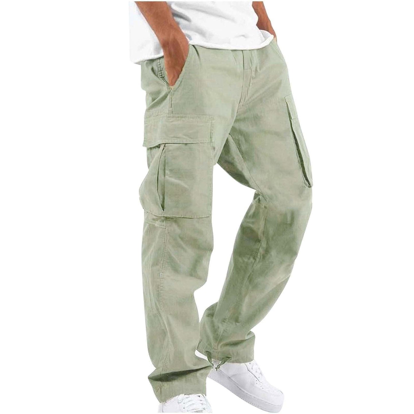 Men's Workwear Drawstring Multi-pocket Casual Pants - Elite Essence Store