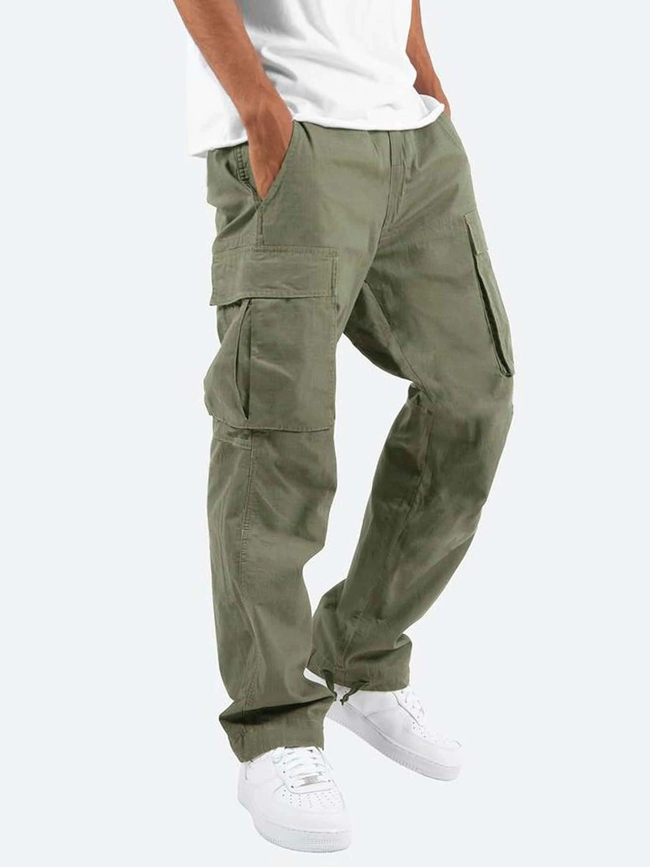 Men's Workwear Drawstring Multi-pocket Casual Pants - Elite Essence Store