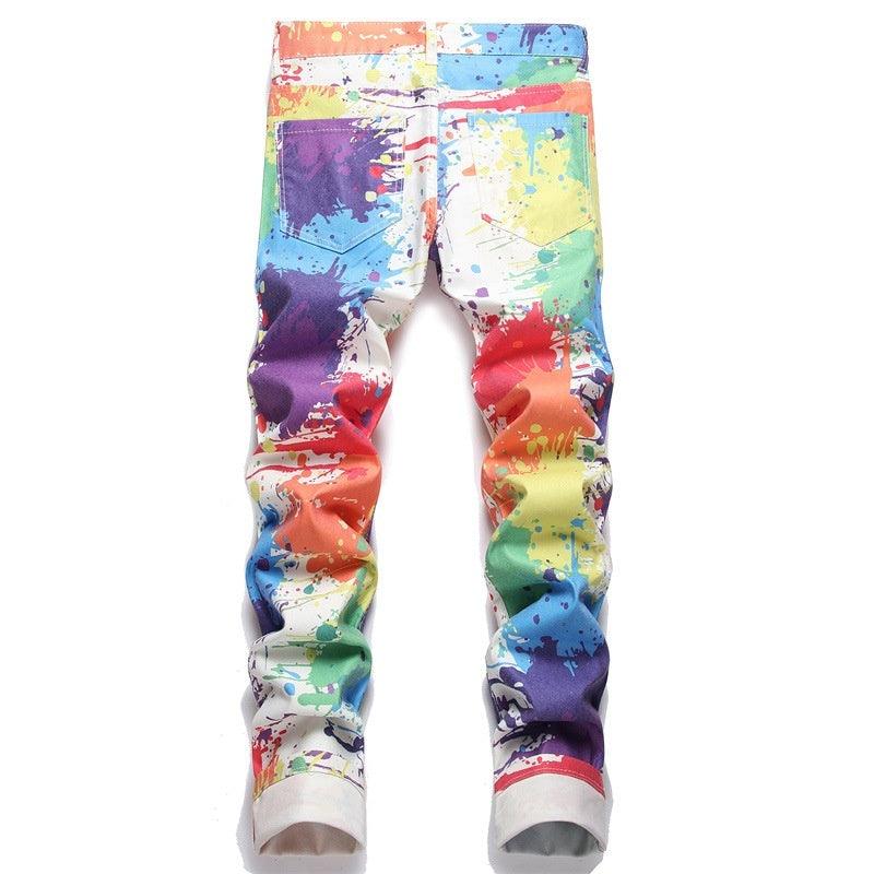 Street Men's Digital Printed Jeans - Elite Essence Store