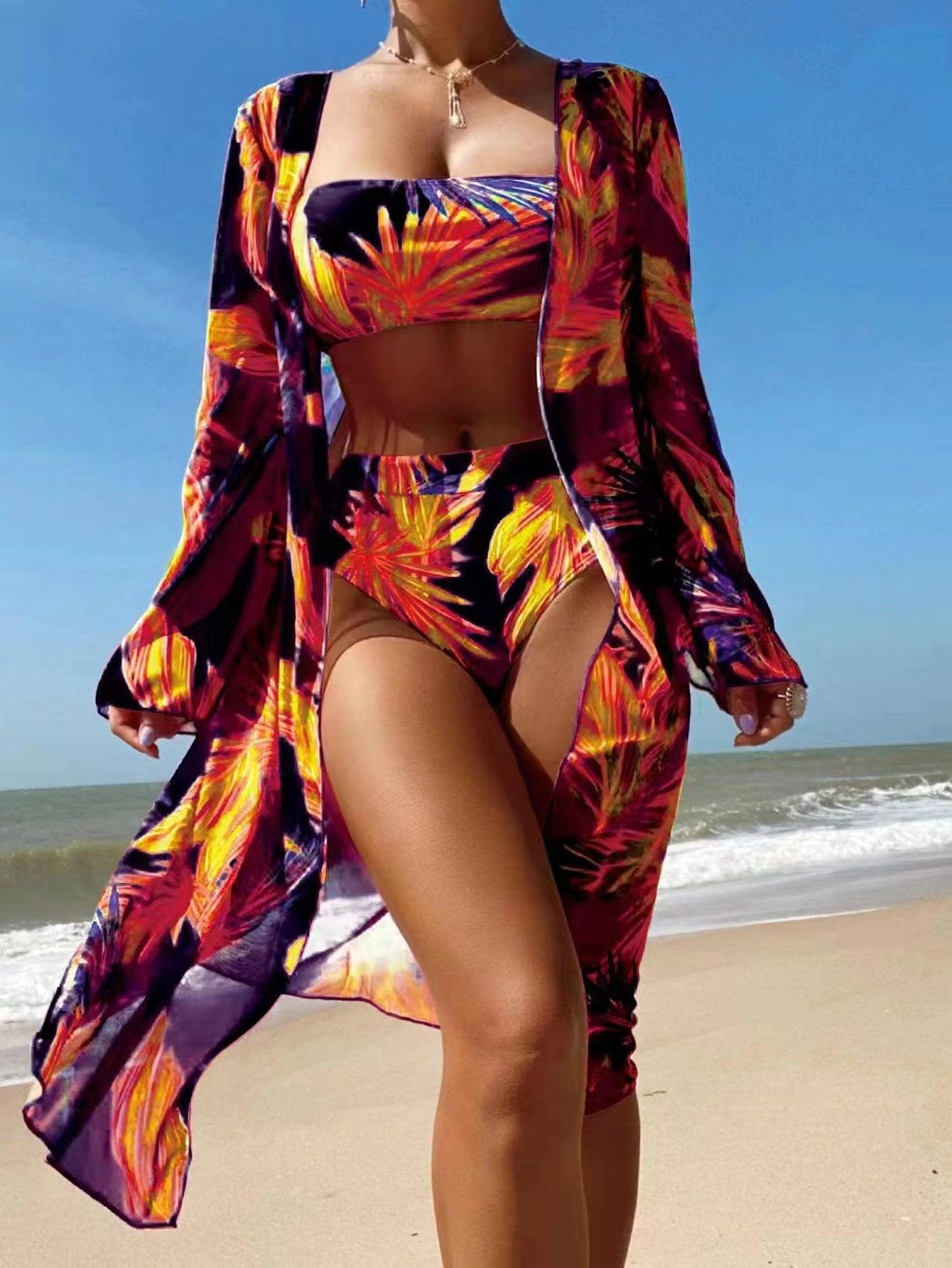 European And American Bikini Swimsuit Three-piece Suit - Elite Essence Store