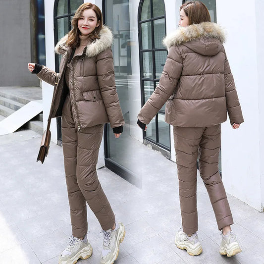 Women's Down Padded Jacket Suit