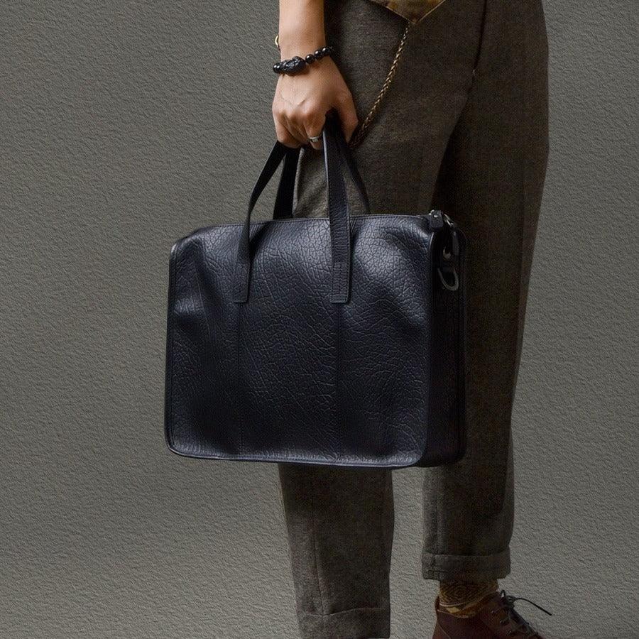 Men's Thick Cowhide Commuter Leather Handbag - Elite Essence Store