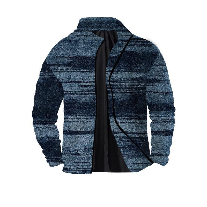 Men's Twill Digital Printing 3D Zipper Jacket - Elite Essence Store