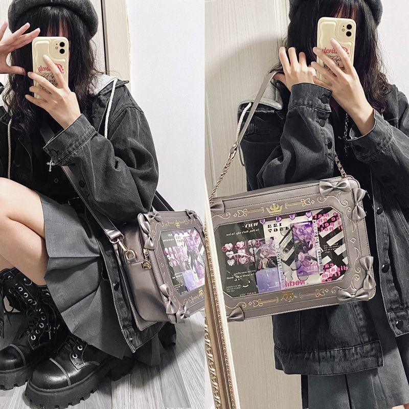 Girl Versatile Retro Transparent Small Square Bag - Elite Essence Store