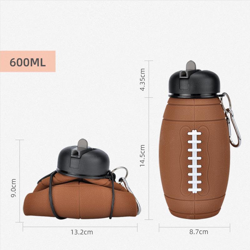 Outdoor Collapsible Sports Water Bottle Reusable Leak-proof Portable Football Water Bottle For All Sports - Elite Essence Store