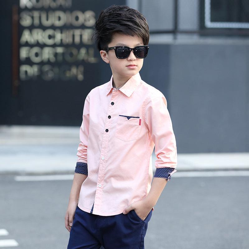 Student Spring And Autumn Trendy Fan Lapel Polka Dot Shirt - Elite Essence Store