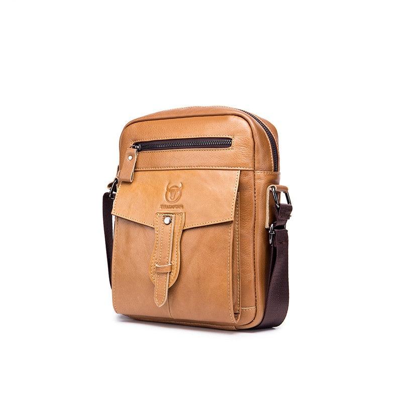 Men's First Layer Cowhide Large Capacity Shoulder Messenger Bag - Elite Essence Store