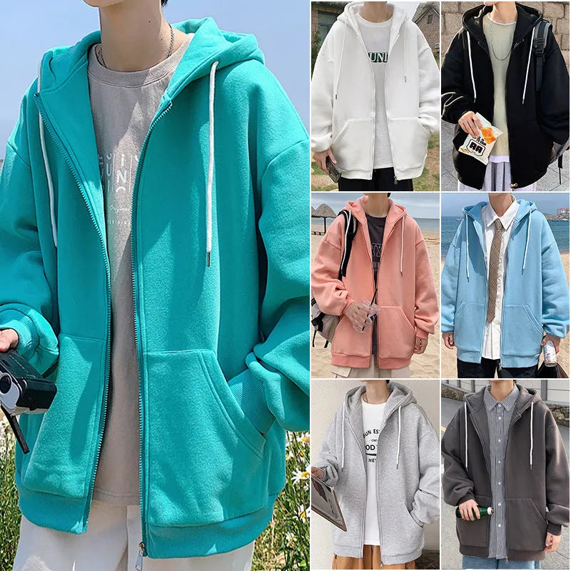 Mens Jackets Hooded Coats Casual Zipper