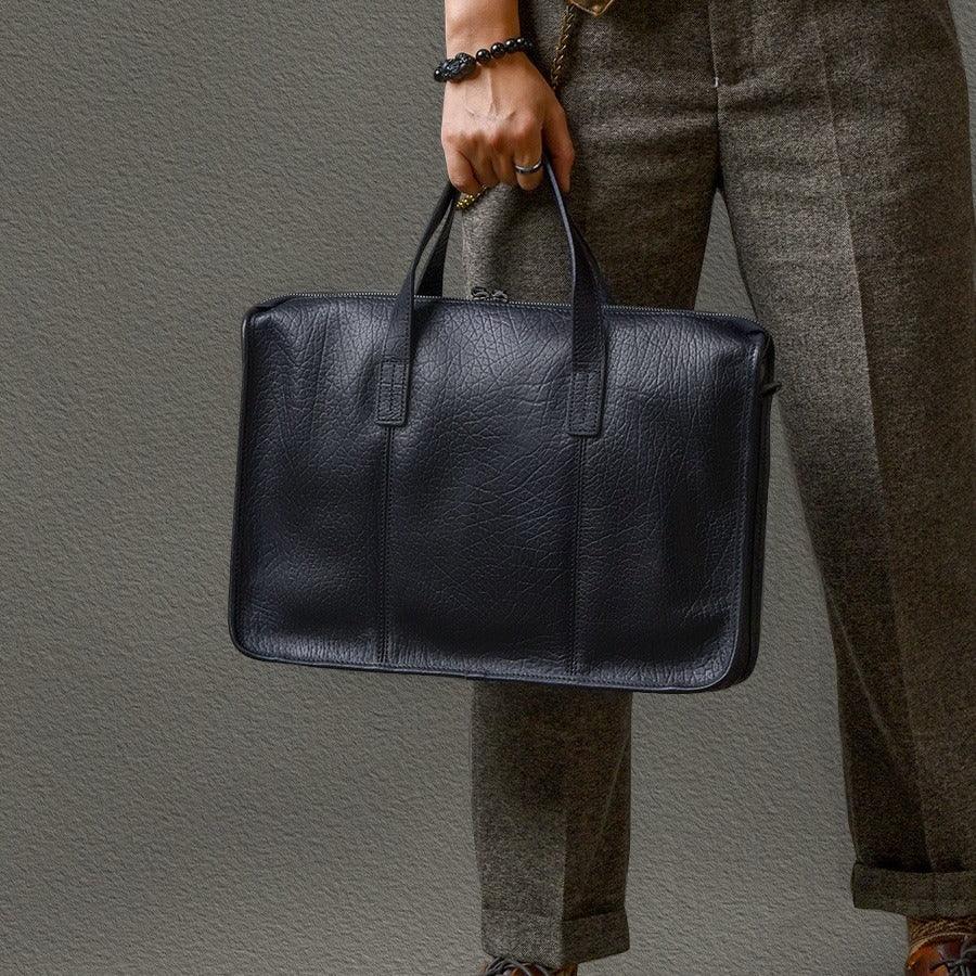 Men's Thick Cowhide Commuter Leather Handbag - Elite Essence Store